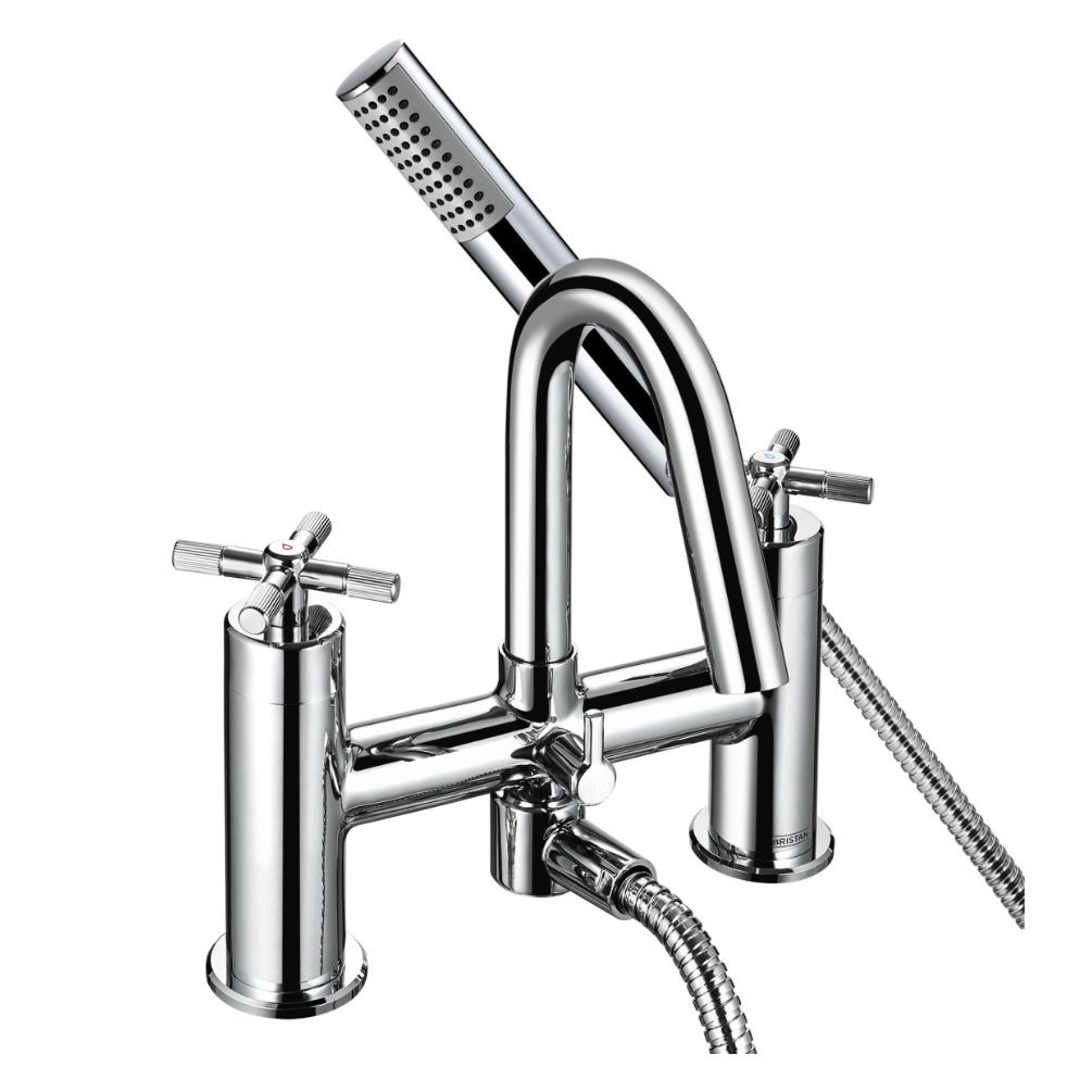 Cut out image of the Bristan Cruzar Chrome Deck Mounted Bath Shower Mixer